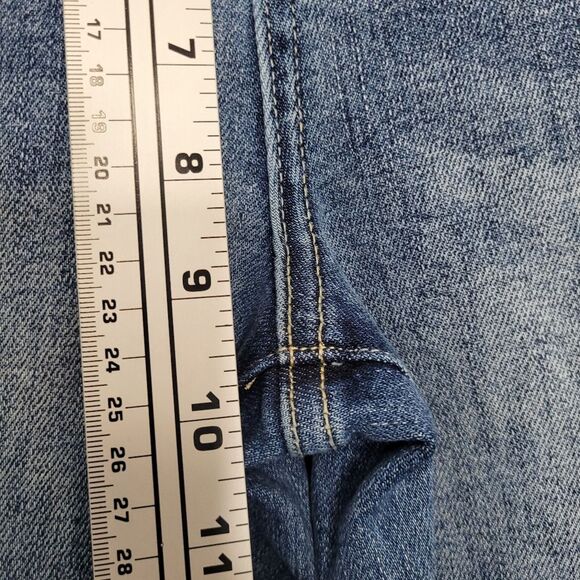 Vervet by Flying Monkey High Rise Slant Hem Flare Jeans Blue Size 25 - Picture 9 of 9